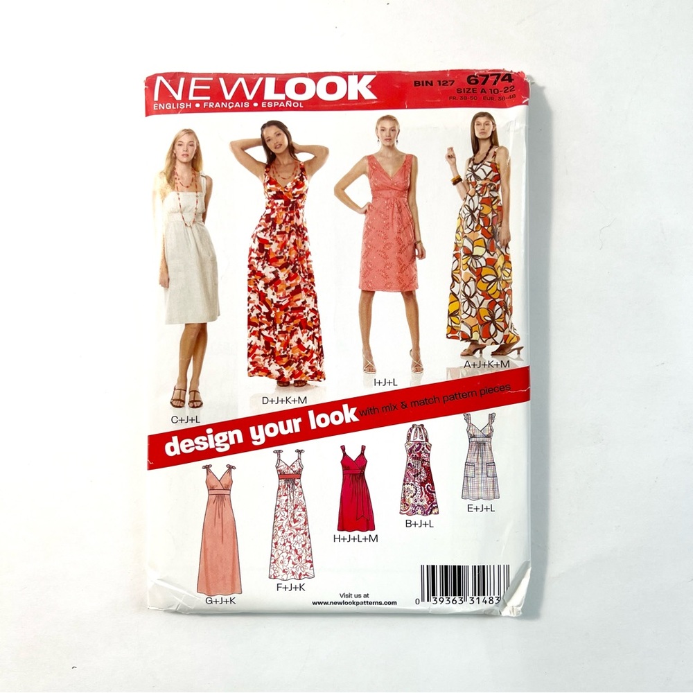 New Look 6774 Dress Sewing Pattern Size 10–22 Mix & Match Style